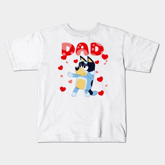 Dog valentine Kids T-Shirt by VILLAPODCAST